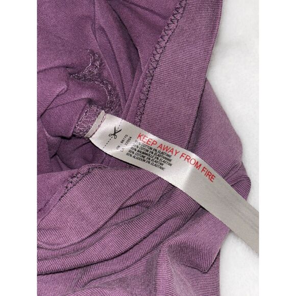 Free People Hot Shot Onesie M Plum Mauve Slouchy Oversized Comfy Jumpsuit - Picture 3 of 6